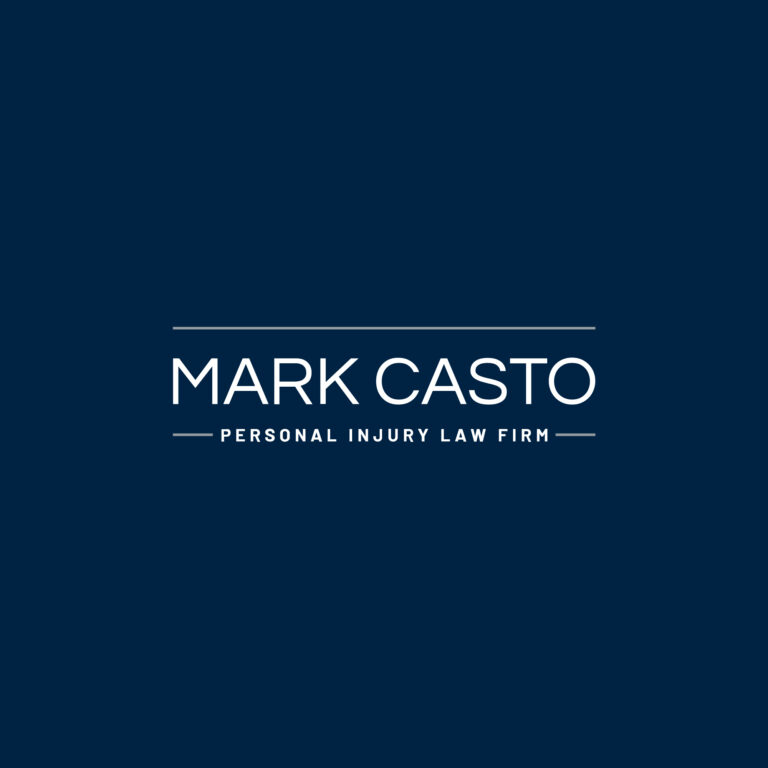 Mark Casto personal injury law firm logo white 768x768